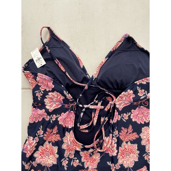 Old Navy Swim One Piece Swimsuit Floral Print Padded Swimwear - Picture 6 of 10